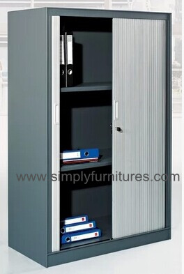 tambour door metal file cabinet