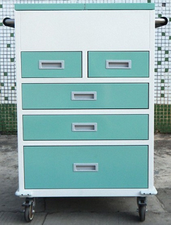 Hospital Steel Mobile Cabinet with Drawers