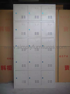China steel locker with 15 doors