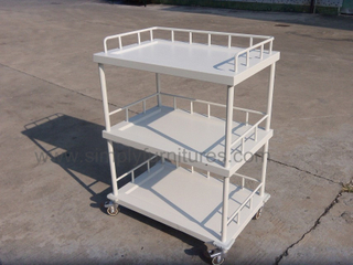 guard rail 3 layers medical cart