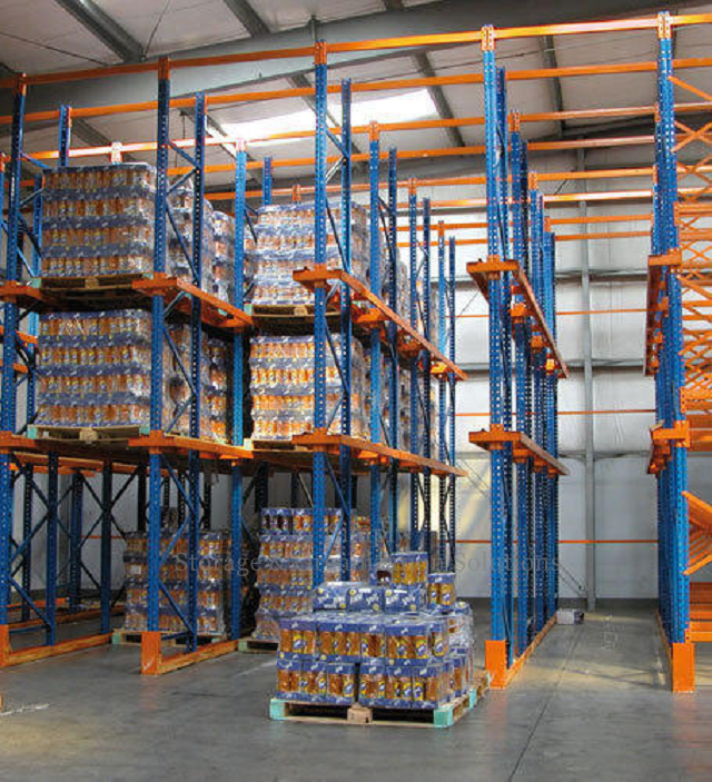 Heavy Adjustable Industrial Metal Racking, Insert Type Cold Chamber Drive Racking