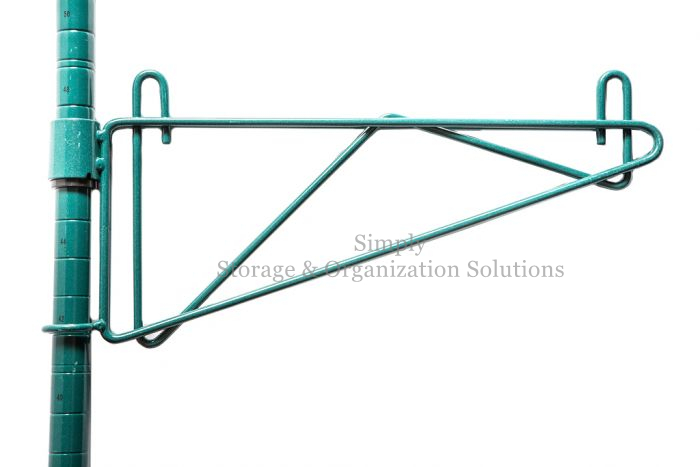  3-Tier Green Epoxy Coated Wall Mounted Wire Rack Shelving,Wire Shelf Unit
