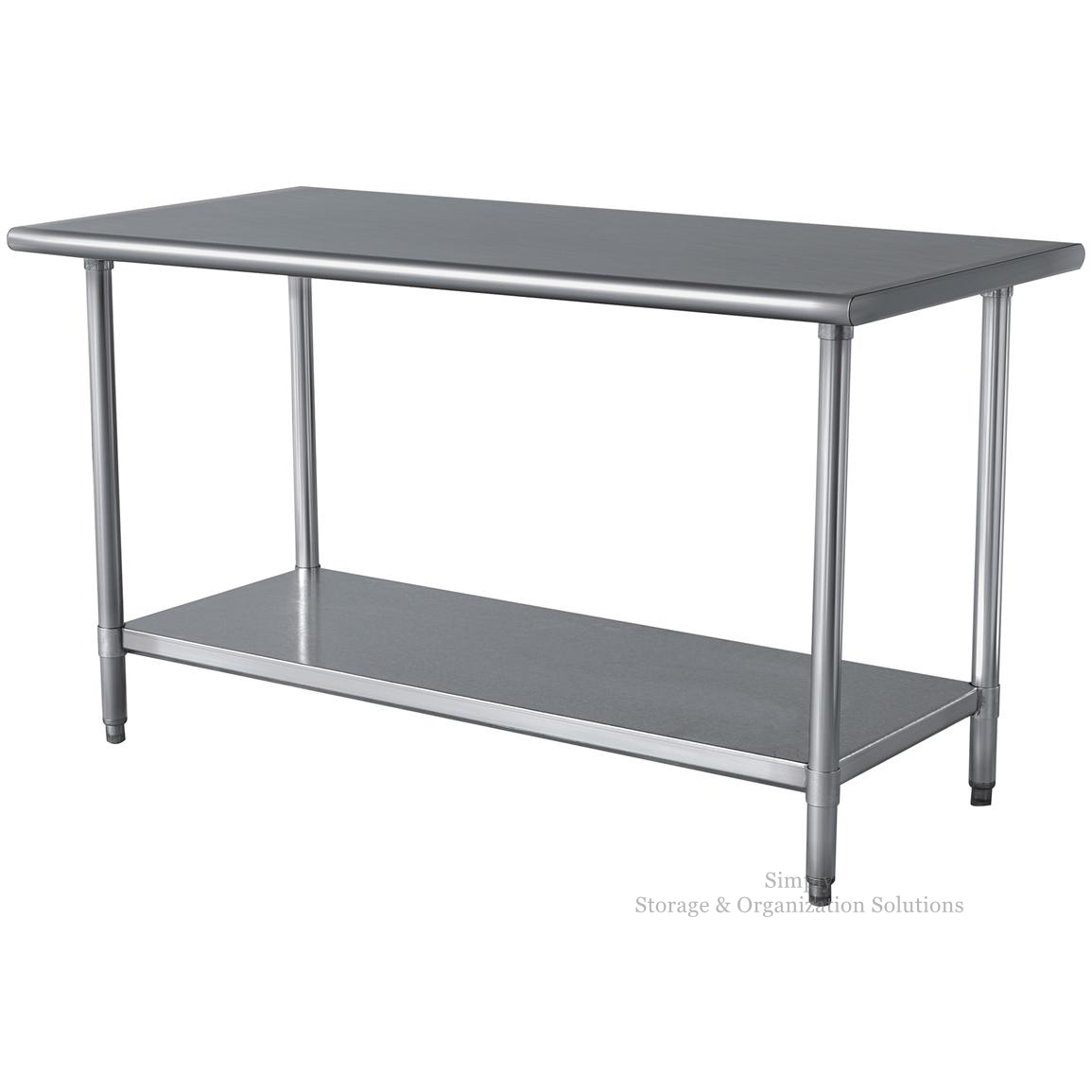 Heavy Gauge Stainless Steel Commercial Work Table with Undershelf