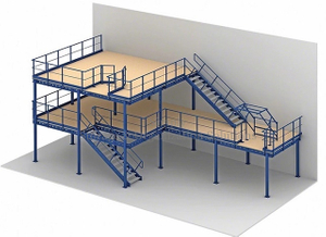 8' x 4' 15mm Plywood Flooring Industrial Mezzanine Platform 500kg Capacity 