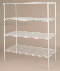 4-layer Universal Wire Rack With Epoxy Powder Coated In White