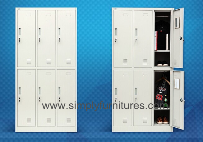 dorm storage cabinet with 6 doors