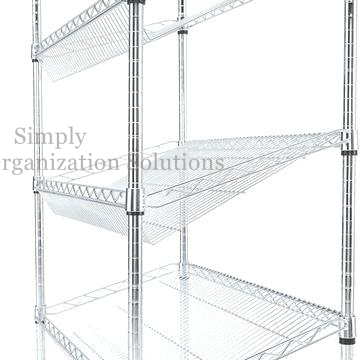 18" D X 36" W X 60" H Slanted Wire Basket Shelving Racks Fruits Display Storage