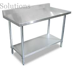 Canteen Dining Hall Restaurant Environment Stainless Steel Table with Splashback