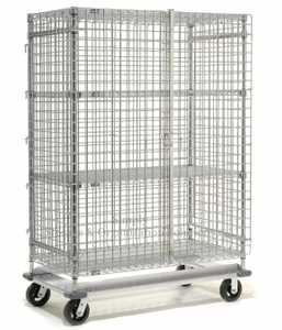 Foldable Stainless Steel Wire Security Storage Truck For Factory Spare Parts Capacity 500-1200kg