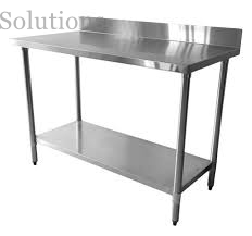 Canteen Dining Hall Restaurant Environment Stainless Steel Table with Splashback