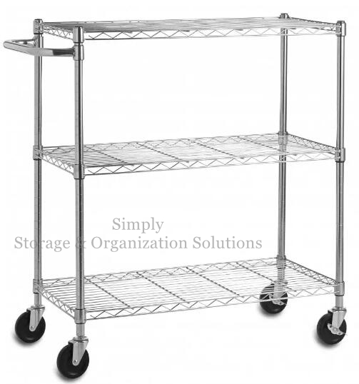 Lab Used Industrial Metal Shelving With Wheels